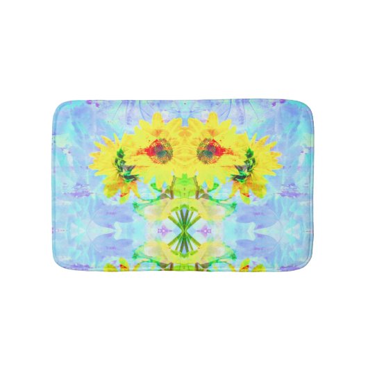 Lavender Sunflower Bath Mat (Voorkant)
