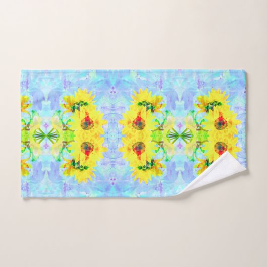 Lavender Sunflower Bath Towel Set Bad Handdoek (Handdoek)