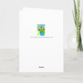 Lavender Sunflower Bouquet Happy Birthday Kaart (Achterkant)