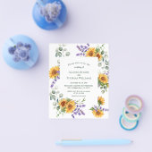 Lavender Sunflower Budget Weddenschap Flyer (Enkel)