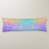 Lavender Sunrise Pastel Neon Alcohol Inkt Abstract Lichaamskussen (Achterkant)