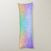 Lavender Sunrise Pastel Neon Alcohol Inkt Abstract Lichaamskussen (Achterkant (Verticaal))