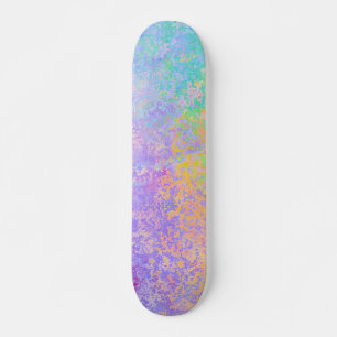 Lavender Sunrise Pastel Neon Alcohol Inkt Abstract Persoonlijk Skateboard