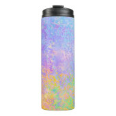 Lavender Sunrise Pastel Neon Alcohol Inkt Abstract Thermosbeker (Voorkant)