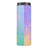 Lavender Sunrise Pastel Neon Alcohol Inkt Abstract Thermosbeker (Achterkant)