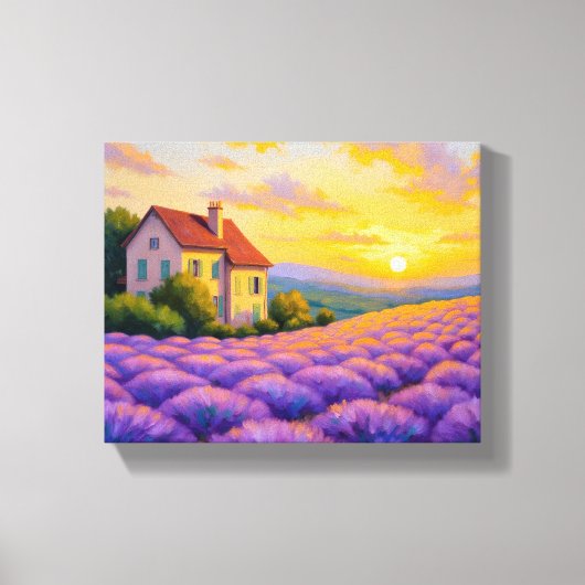 Lavender Sunset Canvas Afdrukken (Voorkant)