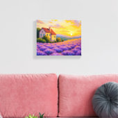 Lavender Sunset Canvas Afdrukken (Insitu (Woonkamer))