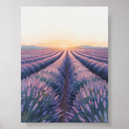 Lavender Sunset Poster (Voorkant)