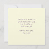 Lavender Swirls on Cream Wedding Invitation Kaart (Achterkant)
