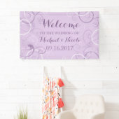 Lavender Swirls Weddenschap Welkomstteken Spandoek (Insitu)