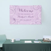 Lavender Swirls Weddenschap Welkomstteken Spandoek (Beurs)
