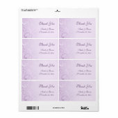 Lavender Swirls Weddenschappen Labels (Full Sheet)