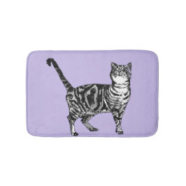 Lavender Tabby Cat Pastel Girls Katten Pat Mat
