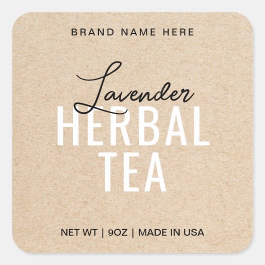 Lavender Tea Product Label Stickers Verpakking (Voorkant)