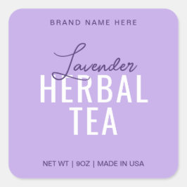 Lavender Tea Product Label Stickers Verpakking