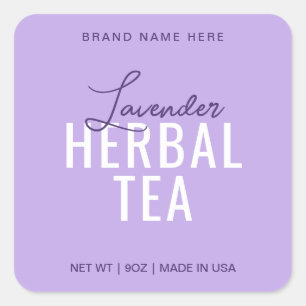 Lavender Tea Product Label Stickers Verpakking