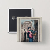 Lavender, Temple Bar, uit 'Cries of London' Vierkante Button 5,1 Cm (Voorkant /achterkant)