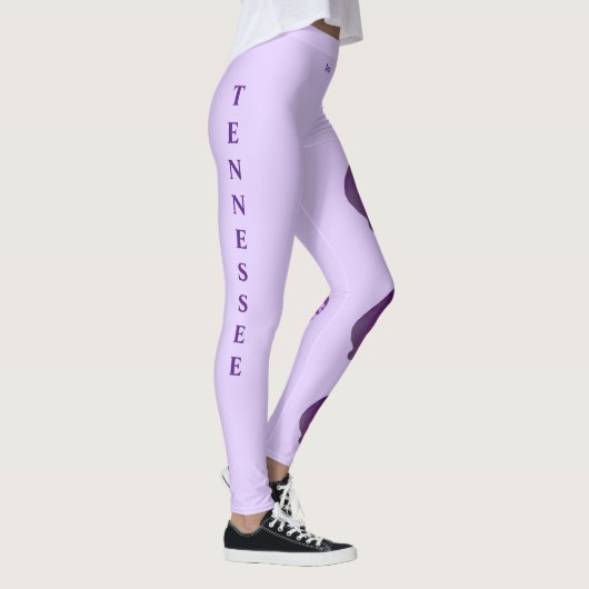 Lavender Tennessee Iris State Flower Leggings (Rechts)