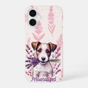 Lavender Terriër Liefde iPhone 16 Hoesje