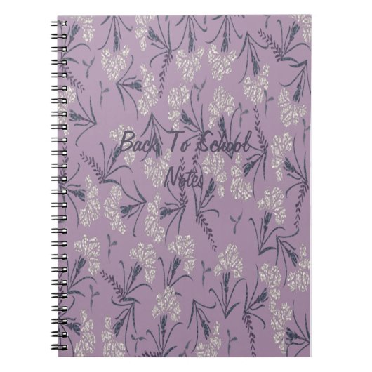 Lavender Terug naar schoolnotities Notitieboek (Voorkant)