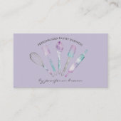 Lavender Theme Pastry Chef Home Made Bakery Visitekaartje (Voorkant)