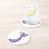 Lavender Tiger Mermaid Tail Zandsteen Onderzetter (Zijkant)