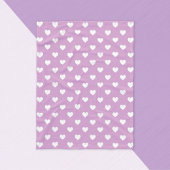 Lavender Tiny Hearts Fleece Deken