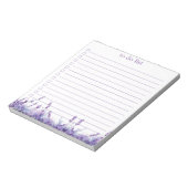 Lavender To Do List Boho Chic Minimalist Floral  Notitieblok (Linkerzijde)