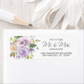 LAVENDER Toekomst Mr & Mrs Bruiloft Retouradres Etiket (Insitu)