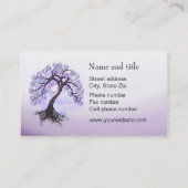 Lavender Tree (Levenscyclus) Verbind met uw klant Visitekaartje (Achterkant)