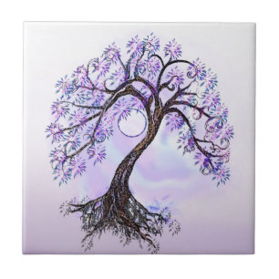 Lavender Tree met motorkeramische tegel Tegeltje