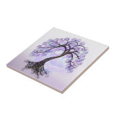 Lavender Tree met motorkeramische tegel Tegeltje (Zijkant)