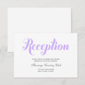Lavender Trouwreceptiekaart Kaart (Voorkant / Achterkant)