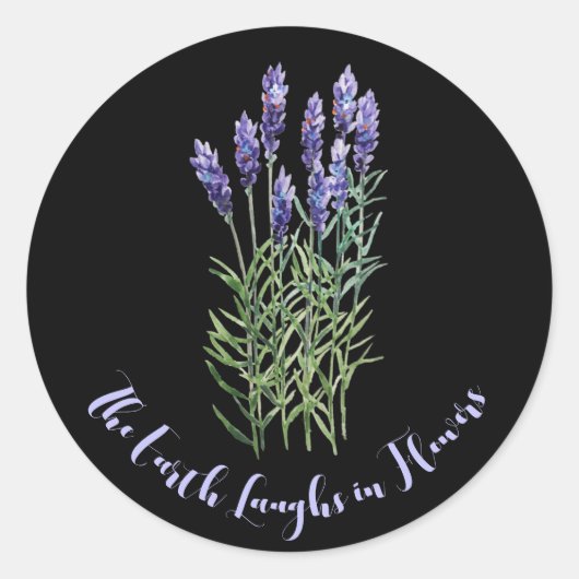 Lavender, tuinieren ronde sticker (Voorkant)