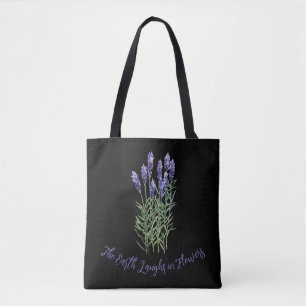 Lavender, tuinieren tote bag