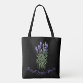 Lavender, tuinieren tote bag (Achterkant)