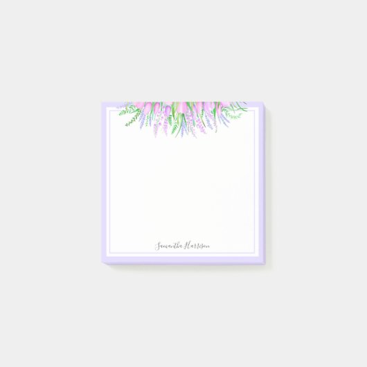 Lavender Tulips Bouquet Spring Vibes Floral 3x3 Post-it® Notes (Voorkant)