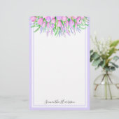 Lavender Tulips Bouquet Spring Vibes Floral Briefpapier (Staand voorkant)