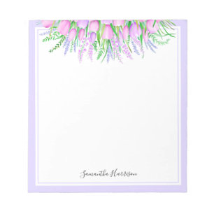 Lavender Tulips Bouquet Spring Vibes Floral Notitieblok