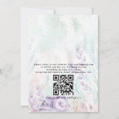 Lavender Turquoise Ocean Chic QR Code Wedding Kaart (Achterkant)