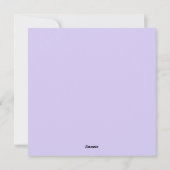 Lavender Twist Moderne Typografie Bruiloft  Feestdagenkaart (Achterkant)