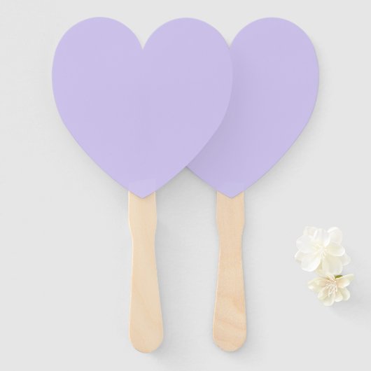 Lavender Twist, Wedding Hand Fans Handwaaier (Voorkant en achterkant)