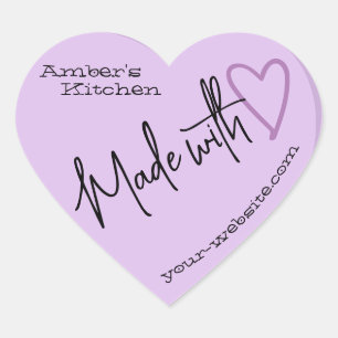 Lavender uit de keuken gemaakt met liefdesbakken hart sticker