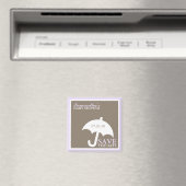 Lavender Umbrella Baby shower Magneet (Insitu (Vaatwasser))