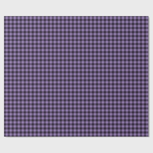 Lavender Vakantie Paarse Gingham Geruit Cadeaupapier (Vlak)
