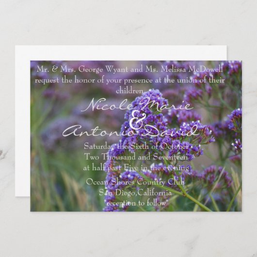 Lavender van de oceaan kaart (Voorkant / Achterkant)