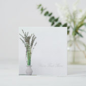 Lavender Vase Minimalism Jouw tekst Flat Kaart (Staand voorkant)