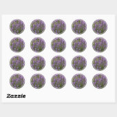 Lavender-veld Ronde Sticker (Vel)