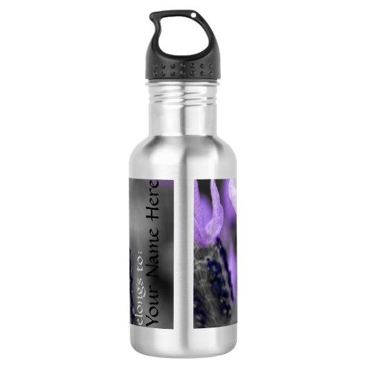 Lavender-veld Waterfles (Achterkant)