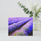 Lavender-velden Briefkaart (Staand voorkant)